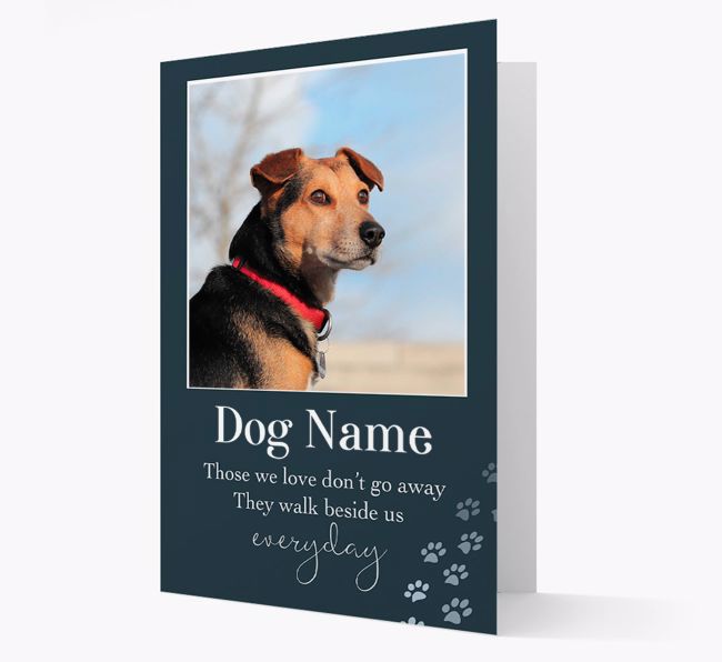 Walk beside us everyday: Personalized Photo Upload {breedCommonName} Card